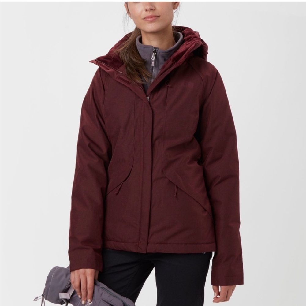 North Face Women's Burgundy Insulated Jacket